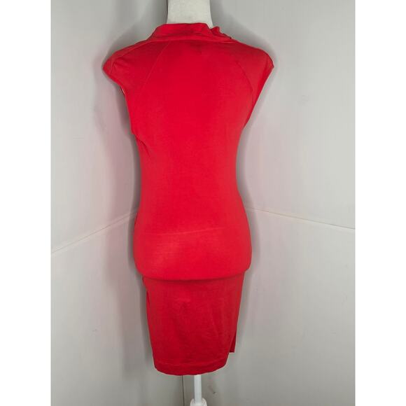 MNG by Mango EUC stretchy mini dress Small fire red orange - Picture 3 of 17